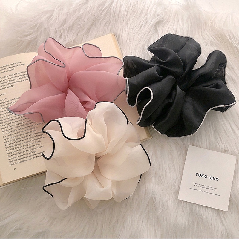 Laços De Cabelo De Grandes Dimensões Scrunchies Elastic Faixa Mulheres Menina Rabo De Cavalo Titular Moda Ropes Headband Acessórios Para O Versão Coreana Fio De Cor Pura Cocar Lockstine