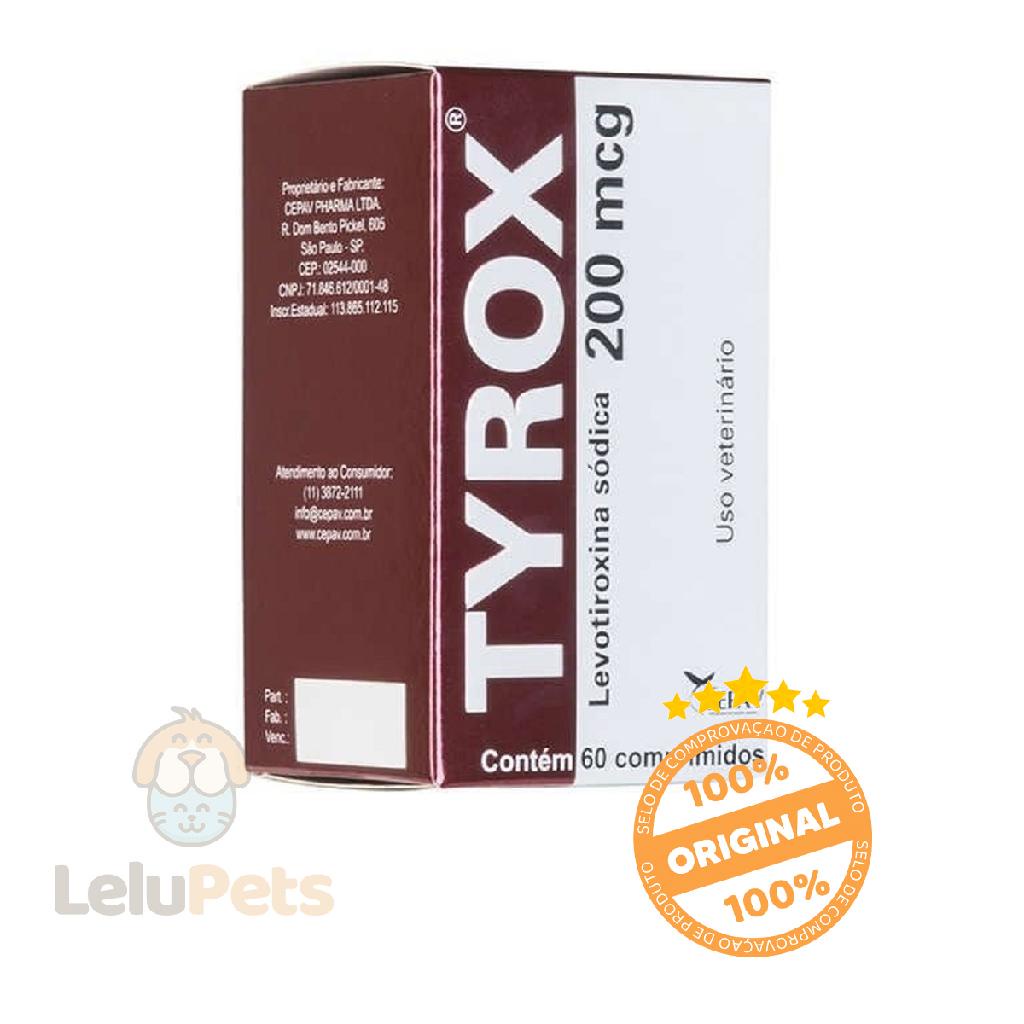 Repositor Hormonal para Cachorro Cepav Tyrox 200mg 60 Comp em Oferta na Shopee