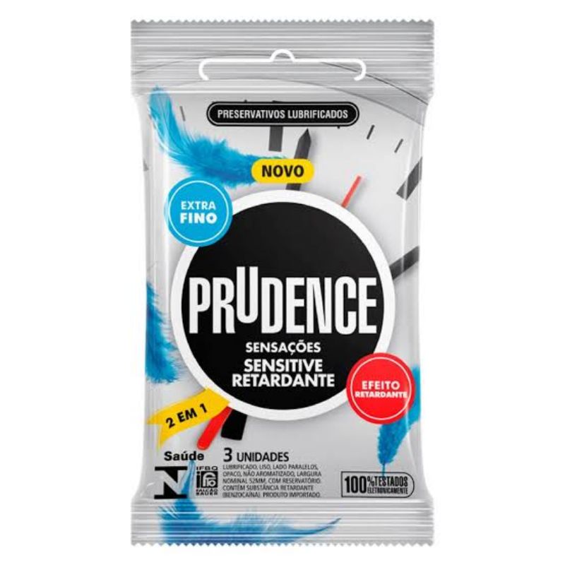 preservativo camisinha prudence extra fino retardante 3 unidades ...