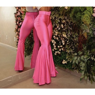 Calça Feminina Flare com cinto Festa Balada Natal Reveillon