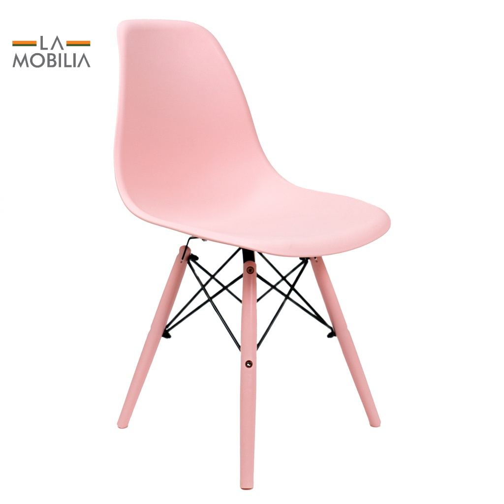 Cadeira Eames Rosa Pés Em Polipropileno Adulto em Oferta na Shopee