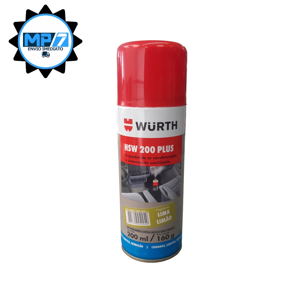 Limpador Ar Condicionado Wurth HSW 200 Plus Lima Limão Higienizador