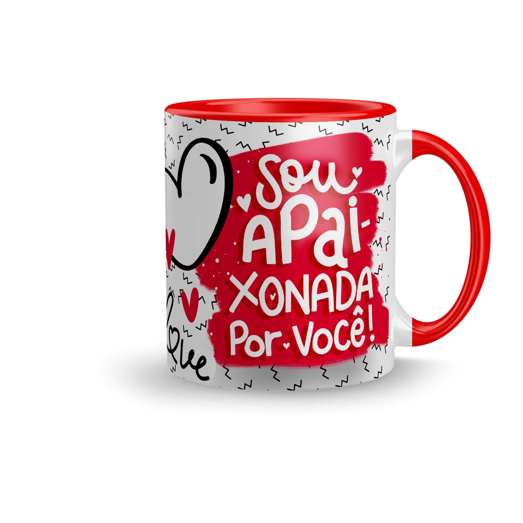 Caneca Personalizada Romântica / Namorados - Sou Apaixonada por Você com Foto