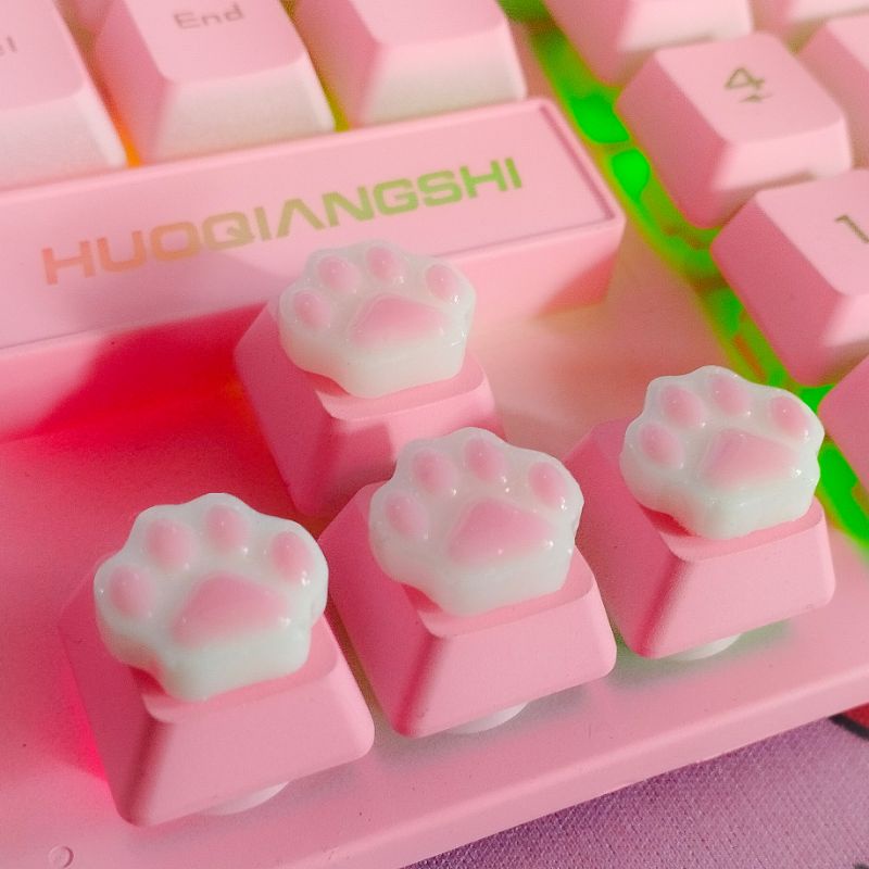 Adesivo para Keycap 1Unidade  Patinha  Gato  Fofo  Acessórios  Decoração teclado Universal