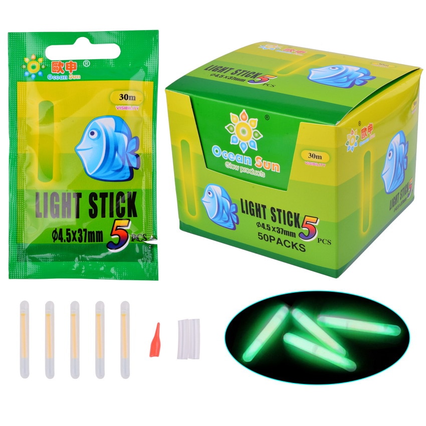 5/25/50 PCS Pesca Flutuador Vara De Luz Fluorescente Lightstick Noite Escuro Brilho Útil Lotes Equipamento De