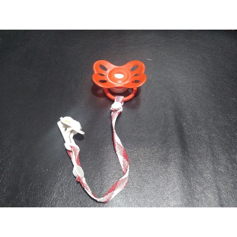 Chupeta com imã Vermelho + Prendedor - para Bebê Reborn, Linda na promoção em Oferta na Shopee