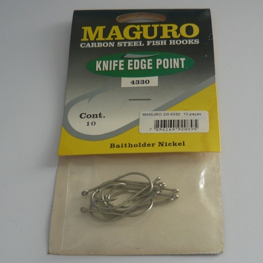 Anzol Maguro 2/0 Carbon Steel 4330 com 10 un