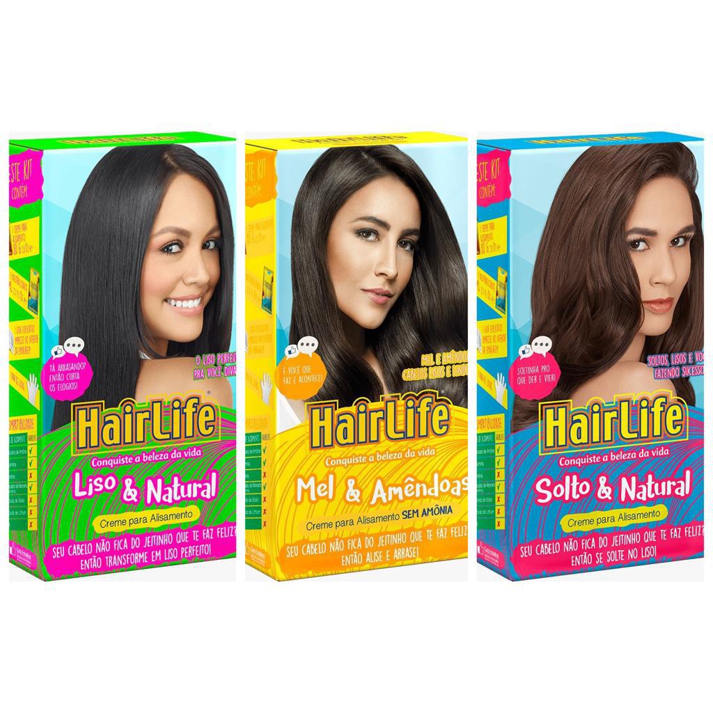 Creme Alisante Hair Life 180g Shopee Brasil