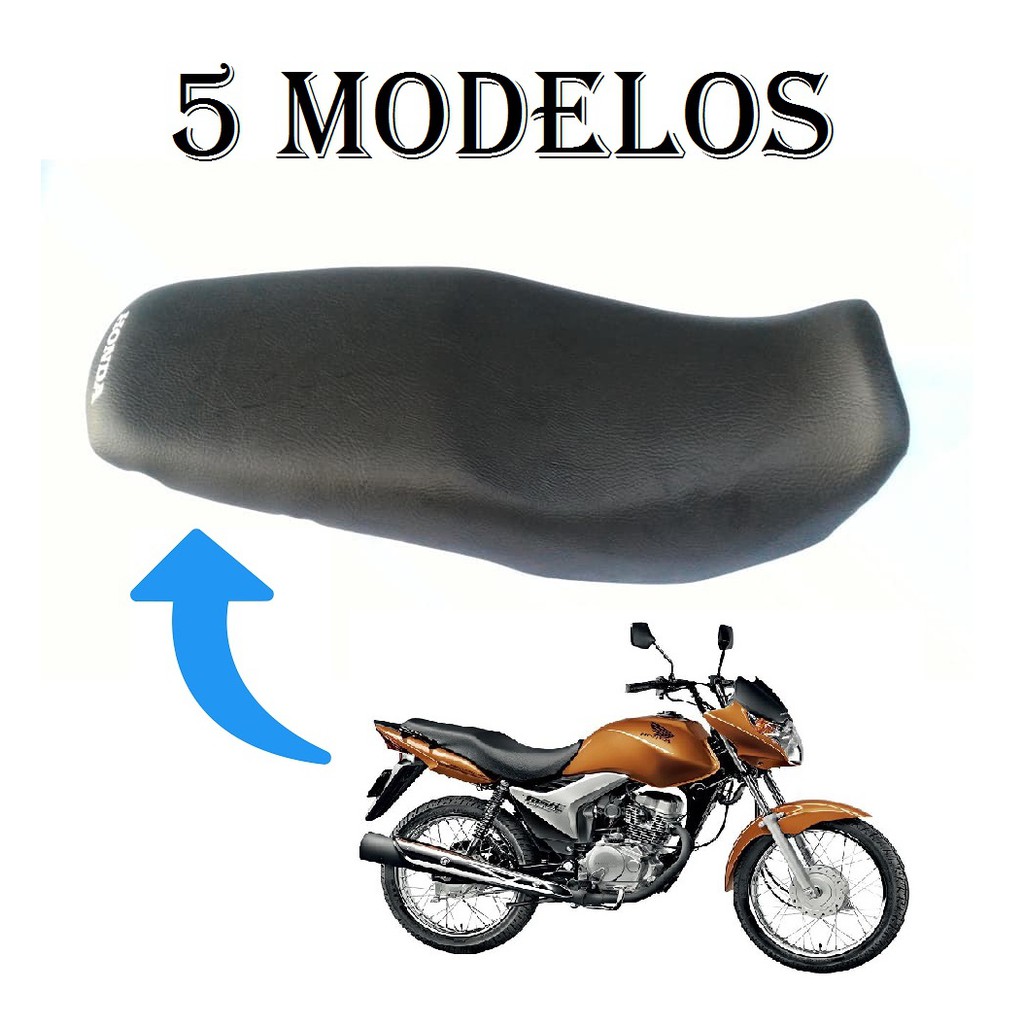 Capa do Banco Honda Cg 125 / 150 / Fan / Job / Mix / Titan - De 09 a 13  Com Escrita / Antiderrapante / Fibra de Carbono