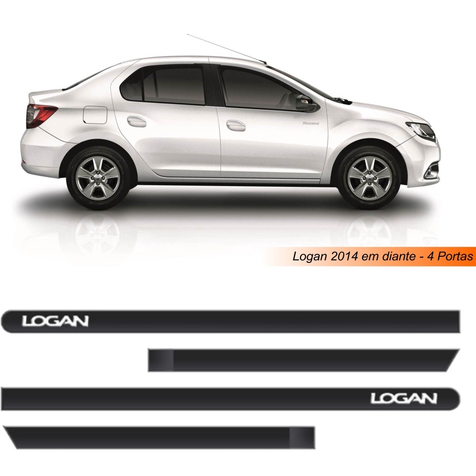 Jg Friso Lateral Logan 2014 Até 2016 4 Portas Personalizado