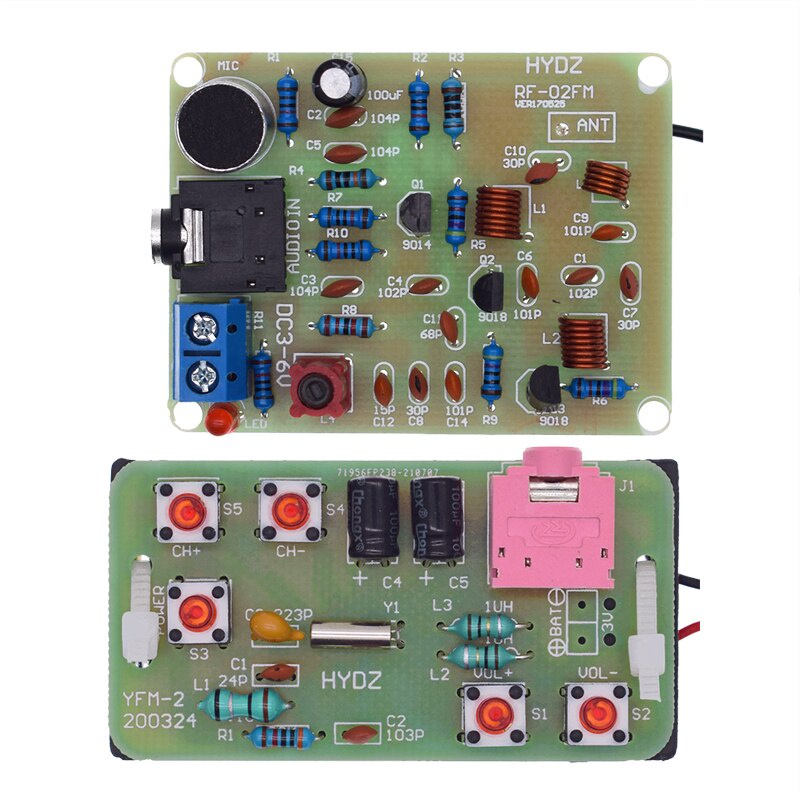 Módulo Transmissor FM Sem Fio E Receptor 76-108MHz Stereo Radio DIY Para Prática De Solda