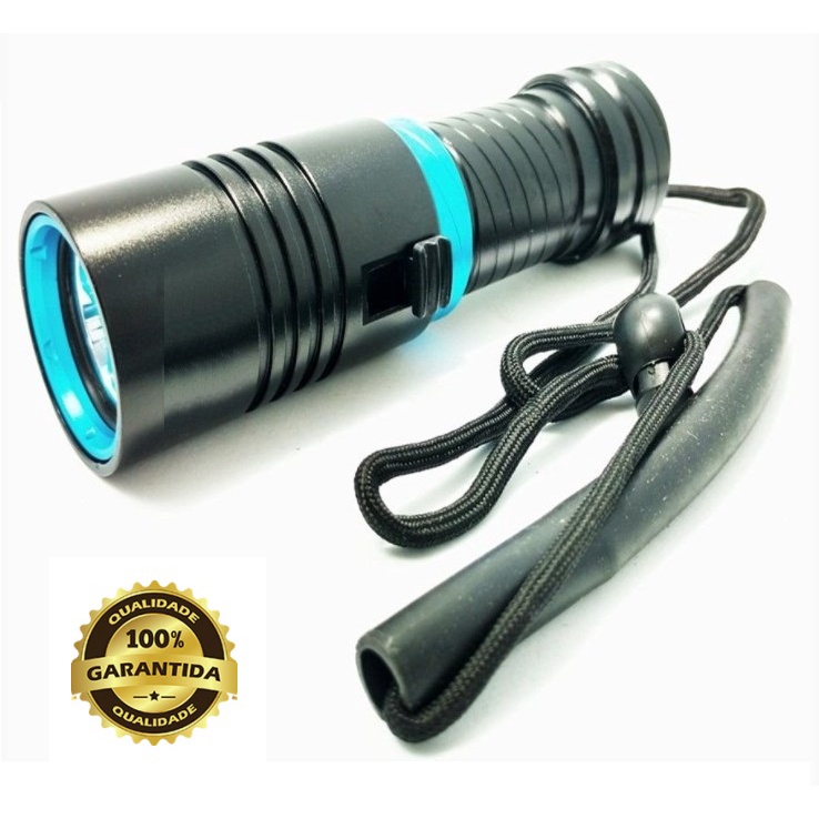 Lanterna De Mergulho Led Cree T6 Profissional Super Forte