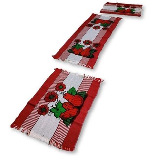 Jogo De Cozinha Tapete Kit Com 3 Peças Passadeiras Barato