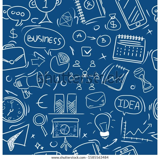 Papel de Parede Casual Sala de Informática Azul e Branco