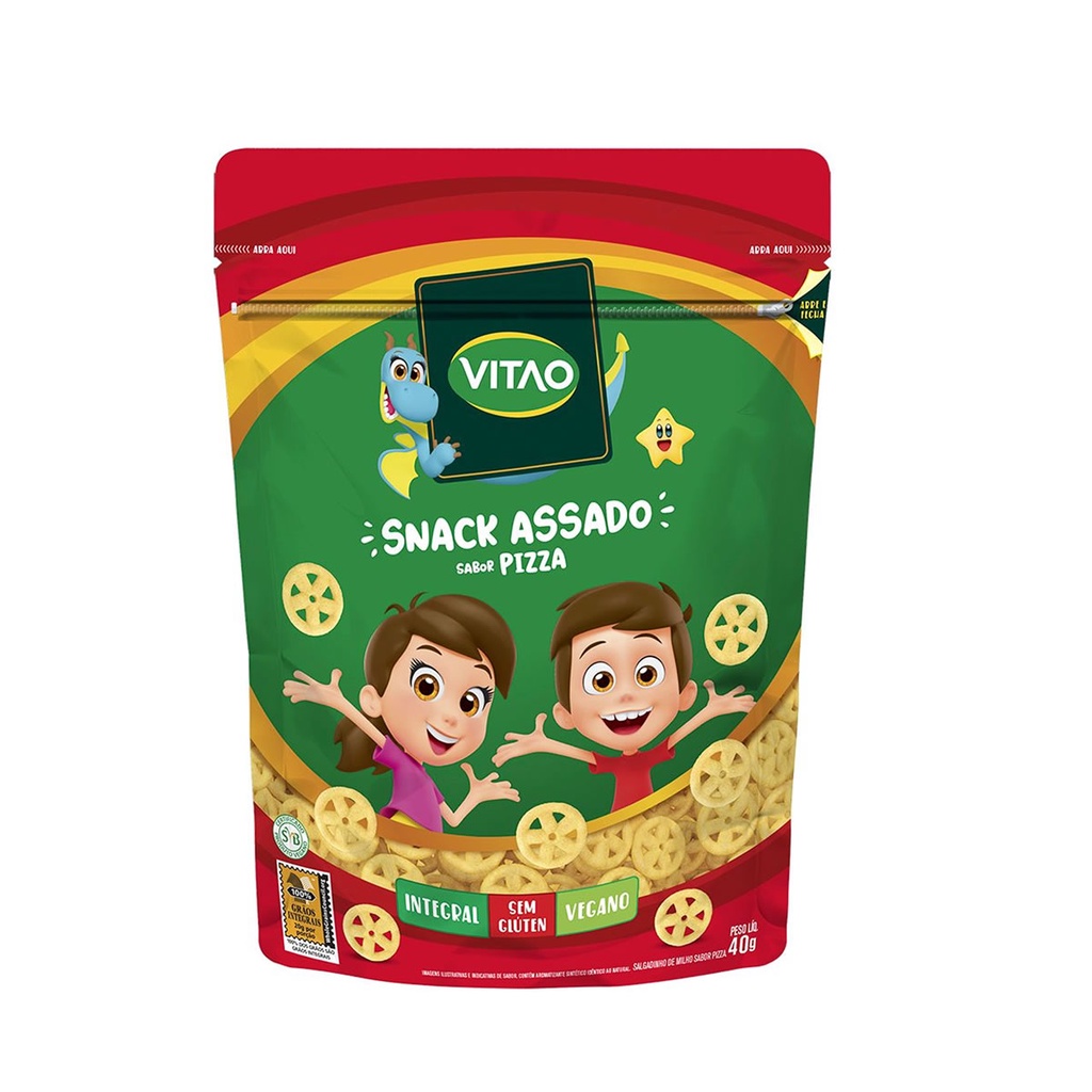 Snack Integral Sabor Pizza Kids 40g - Vitao em Oferta na Shopee