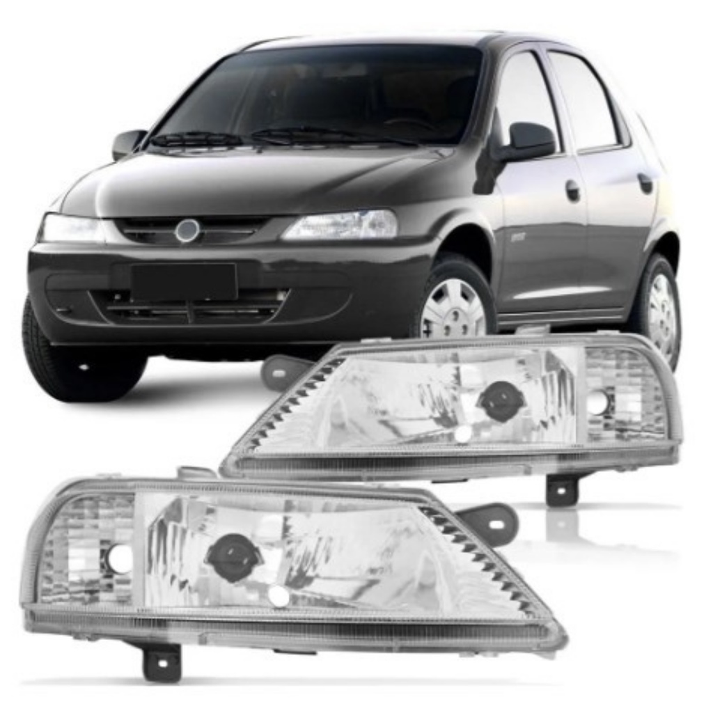 Farol Celta Mascara Cromada 2000 2001 2002 2003 2004 2005 2006 em Oferta na Shopee