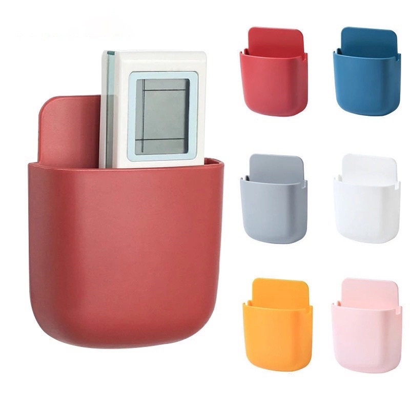 Porta celular Caixa De Armazenamento De Tv Móvel Titular Controle Remoto Montado Na Parede De Armazenamento Organizador em Oferta na Shopee