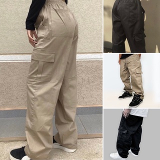 Calça Cargo Larga Skate 5 Bolsos Tendencia Masculina Feminina Unissex Wide Leg Pinterest Vintage Indie