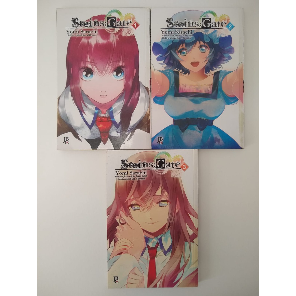 Steins Gate 1 2 E 3 Lote Completo Manga De Yomi Sarachi Shopee Brasil