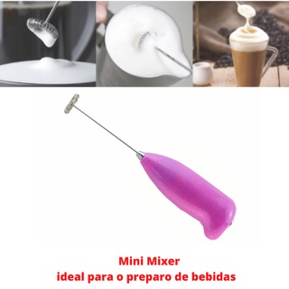 Batedor Misturador Mixer Elétrico para Bebidas Leite Café Clara de Ovos