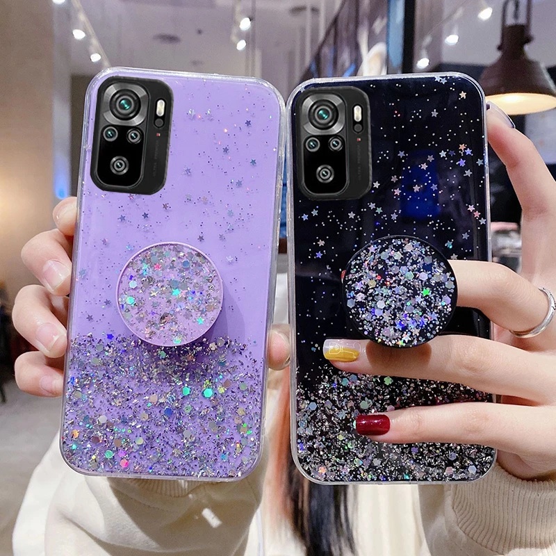 XINYEXIN Cover Glitter per Xiaomi 11T Pro/Xiaomi 11T, Custodia Bling Brilla Ultrasottile Trasparente Antiurto, Carino Scintillante con Donne e Ragazze - Oro rosa