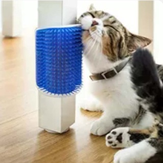 Escova Tira Pelos Pet Parede Gatos Com Massagem Catnip Coçador