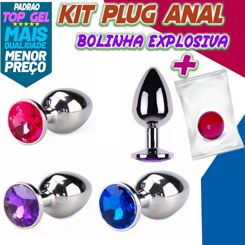 Plug Anal Sexshop Kit C Bolinha 2x1 Produtos Eróticos Para Sexy