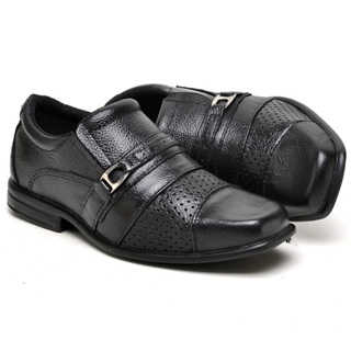 Sapato Social Infantil Masculino Preto Couro Legitimo Sola Costurada em Oferta na Shopee