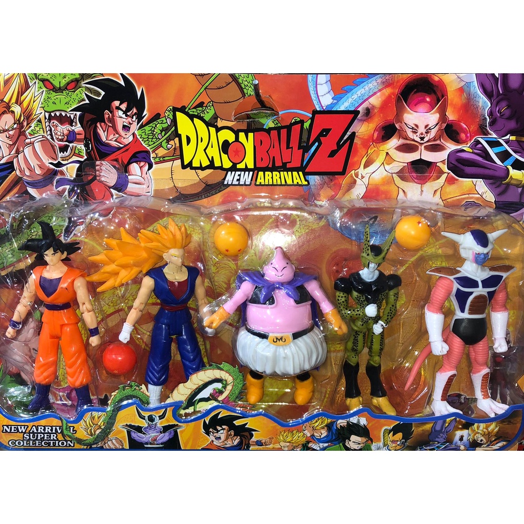 Kit Dragon Ball Z exclusivo com 5 personagens articulados | Shopee Brasil