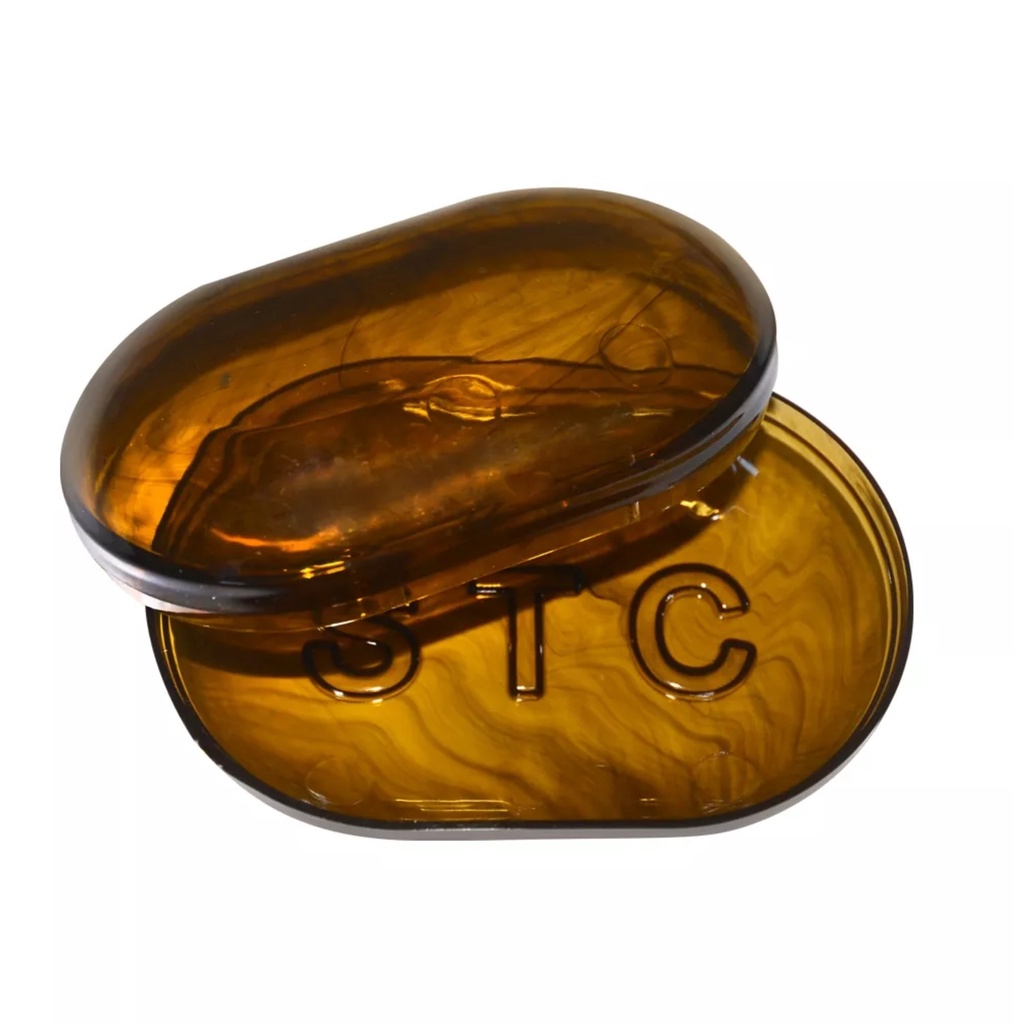 Saboneteira Oval Caramelo STC - REF 3390 em Oferta na Shopee
