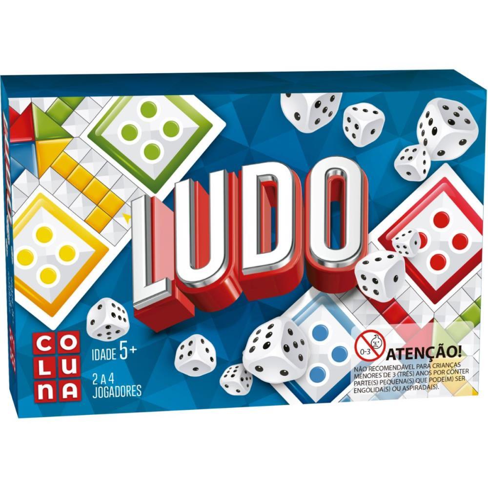 Ludo Divertido Jogo de Tabuleiro e Dados, Original Marca Coluna, modelo 2201