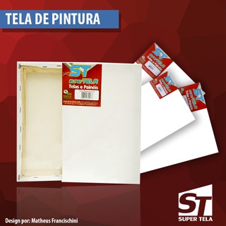 Tela de Pintura 15x15 - pacote com 7 unidades em Oferta na Shopee