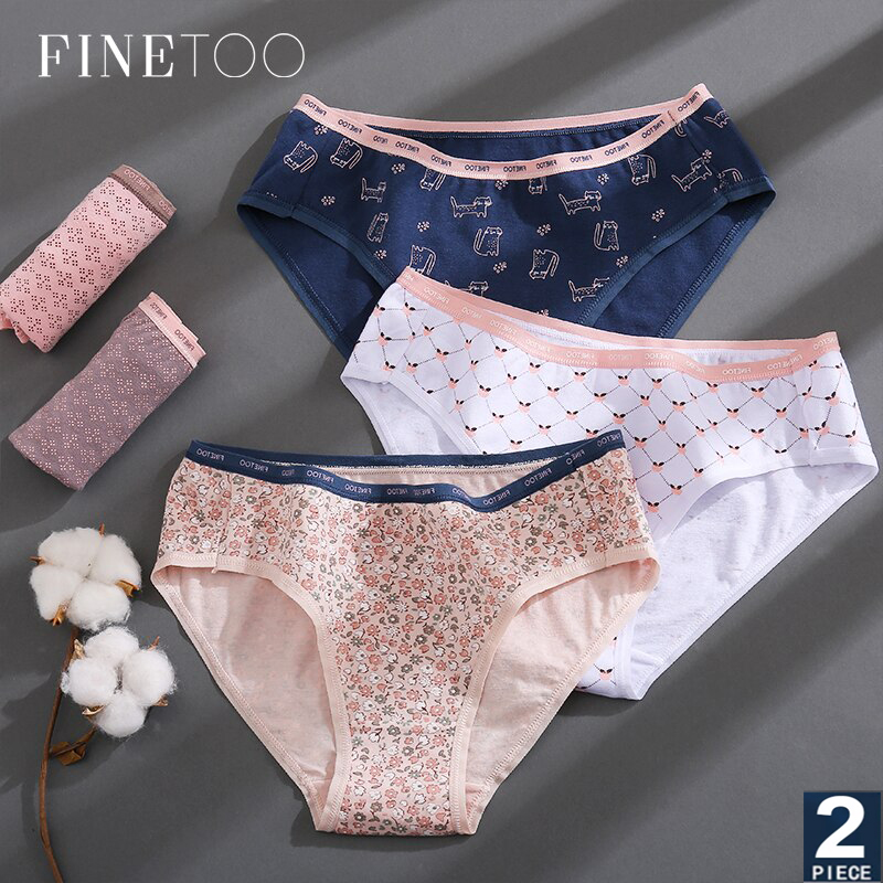 FINETOO Lingerie Feminina 1 Pç/2 Peças Roupa Íntima De Algodão