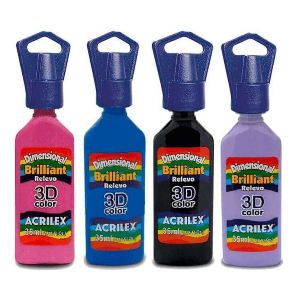 Dimensional Brilliant Relevo 3D Acrilex 35ml em Oferta na Shopee