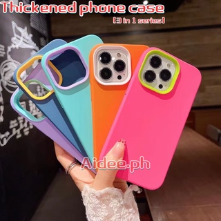 Capa Espessada Para Redmi 13 13C 12 12C Nota 12s 13 12 11 11S 10 Pro 3 Em 1 De Pára-Choques De Silicone Líquido À Prova De Choque Traseira Protetora Destacável Macia