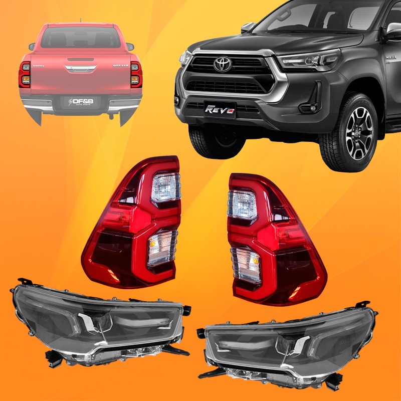 Par Kit Iluminação Hilux Srx 2021 2022 2023 2024 2025 Full Led Farol + Lanterna