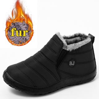 Sapatos De Inverno Mulheres Neve Botas De Tornozelo De Pelúcia Impermeáveis Feminino Mujer Plus Size Casal Quentes em Oferta na Shopee