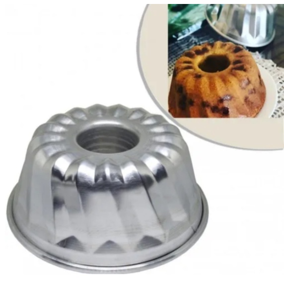 Forma Bolo Espiral Decorado Caparroz 23x10  Em Alumínio