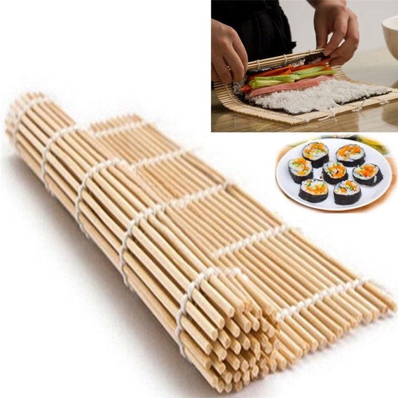 Esteira de Sushi Bambu Sudare Oriental Comida Japonesa Makisu em Oferta na Shopee