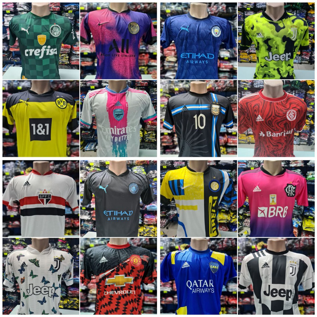 Camisas de times de futebol10unidades - TEMOS MAIS DE 100 MODELOS ...