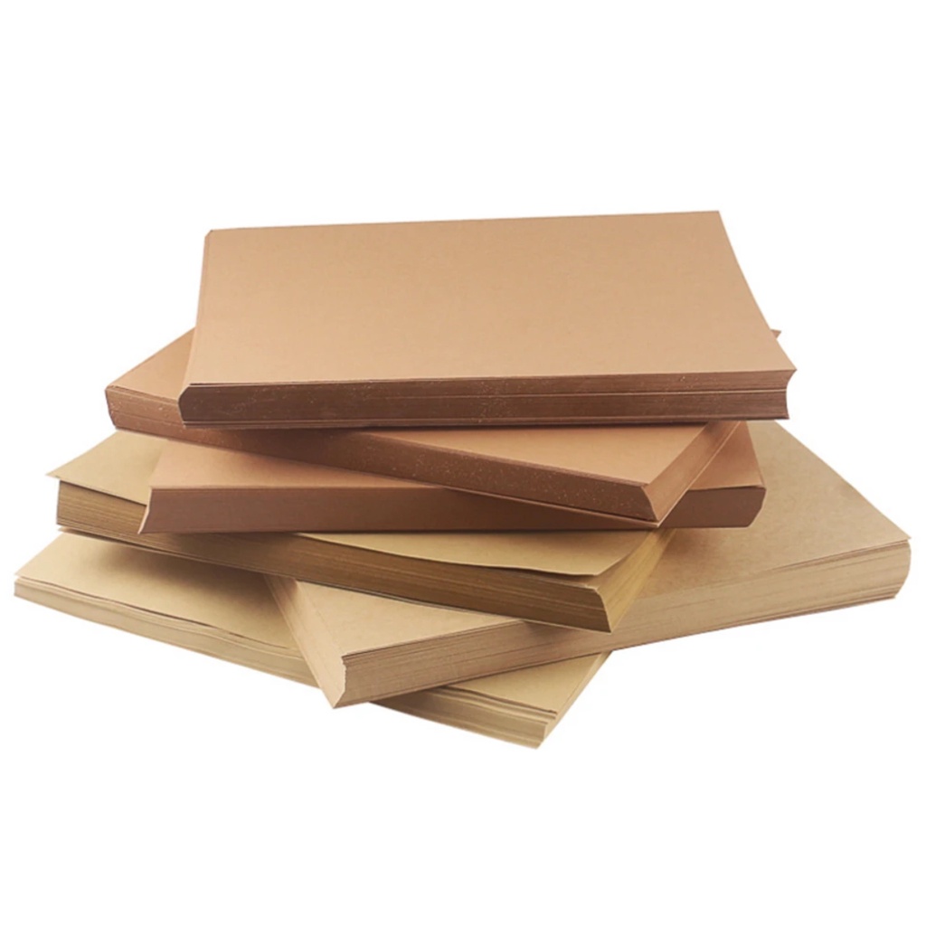 Papel Kraft 80g a 180g A4 (21x29,7cm) para Capas, Artesanato, Desenhos, Embalagem, Embrulho