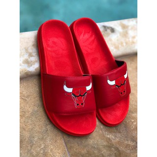Chinelo Slide Sandália Vermelho Torcedor Chicago Bulls Vermelho Dia A Dia Prático