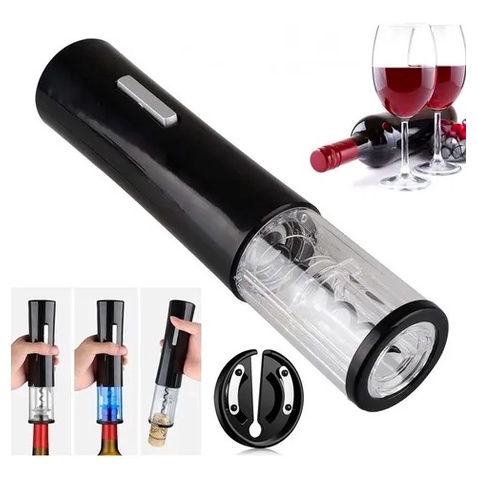 Abridor Vinho Garrafa Saca Rolha Automático Elétrico Gourmet Á Pilha Eletric Wine Opener