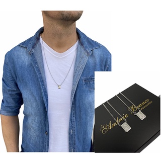 Escapulário Masculino de Nossa Senhora Aparecida e sagrado coração de jesus em Aço Inox em Oferta na Shopee