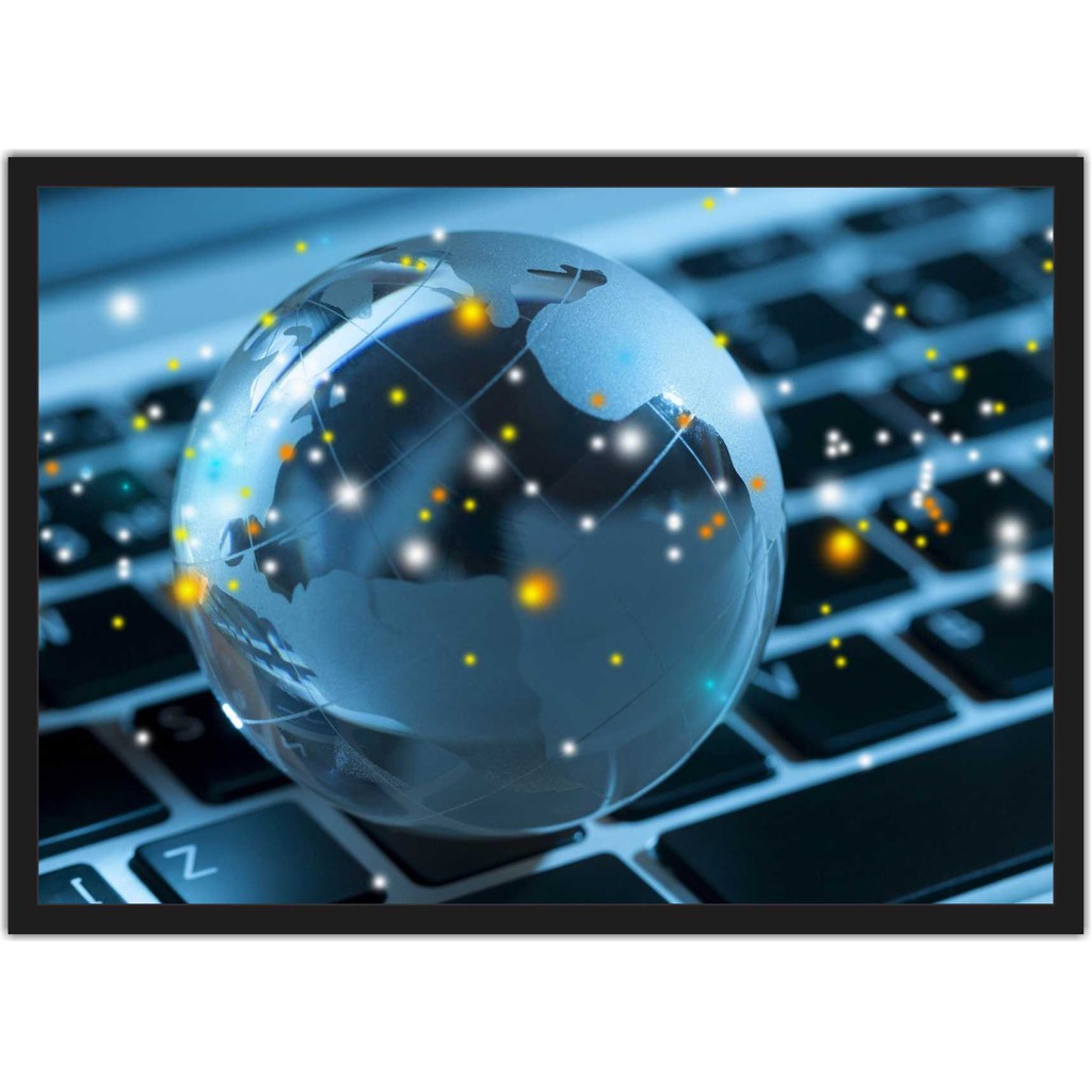 Quadro Decorativo Informática Computadores Decorações Com Moldura T002 M