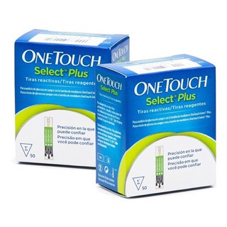 Kit 100 Tiras Reagentes One touch Select Plus Flex - 2 unidades c/ 50 Fitas de glicemia