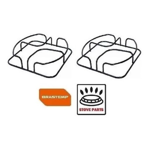 Kit 2 Grelhas Trempe Peças Fogão Brastemp Ative E Clean