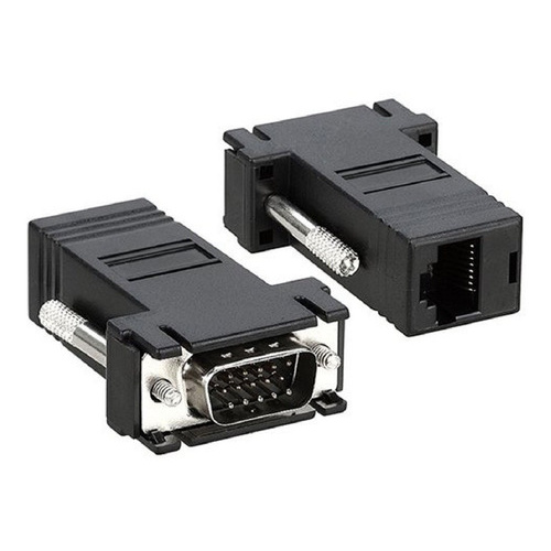 Kit 6 Adaptador Extensor Vga Video Via Cabo Rede Rj45