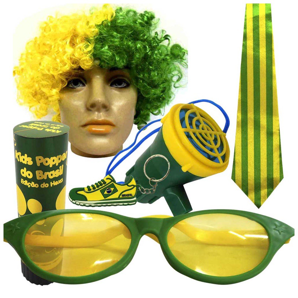 Kit do Brasil 1 para torcedor 6 itens 1 unidade