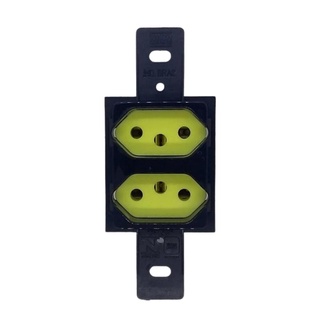 Conjunto 2 Tomadas 2P+T 20A 250V Sem Placa Preto Padrao Weg